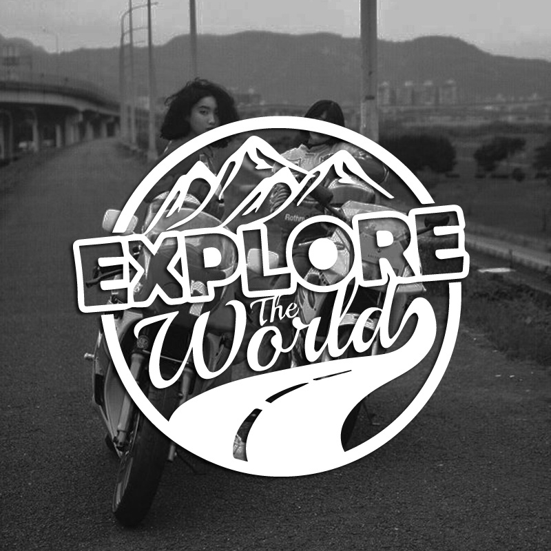 Outdoor Adventure World - Autocollant pour l'extérieur de voiture de