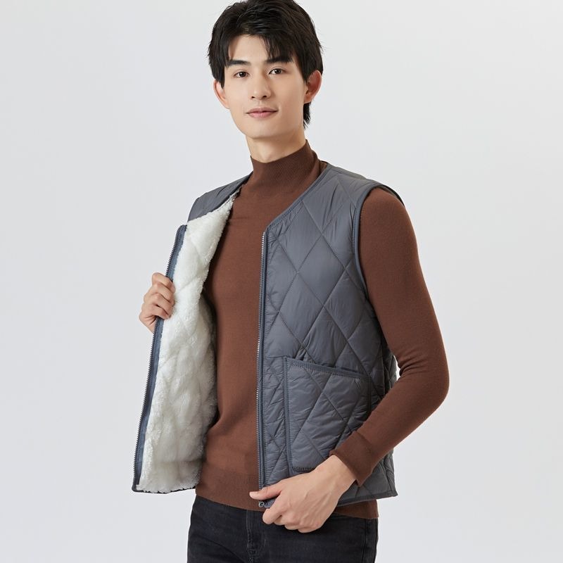 Outdoor Adventure Quilt - Gilet en coton matelassé pour hommes,