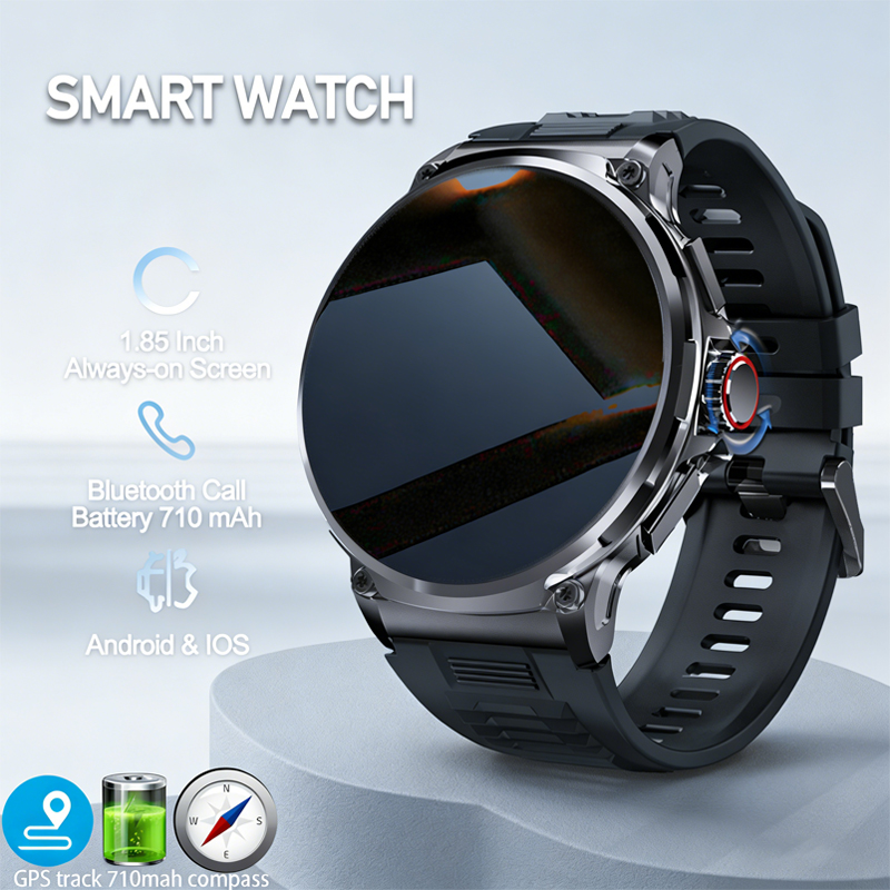 Outdoor Adventure World - Montre connectée pour homme 710mAh, montre