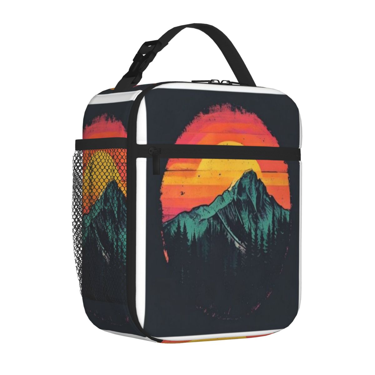 Outdoor Adventure Quilt - Sac à déjeuner matelassé rétro style
